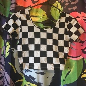 Checkered crop top